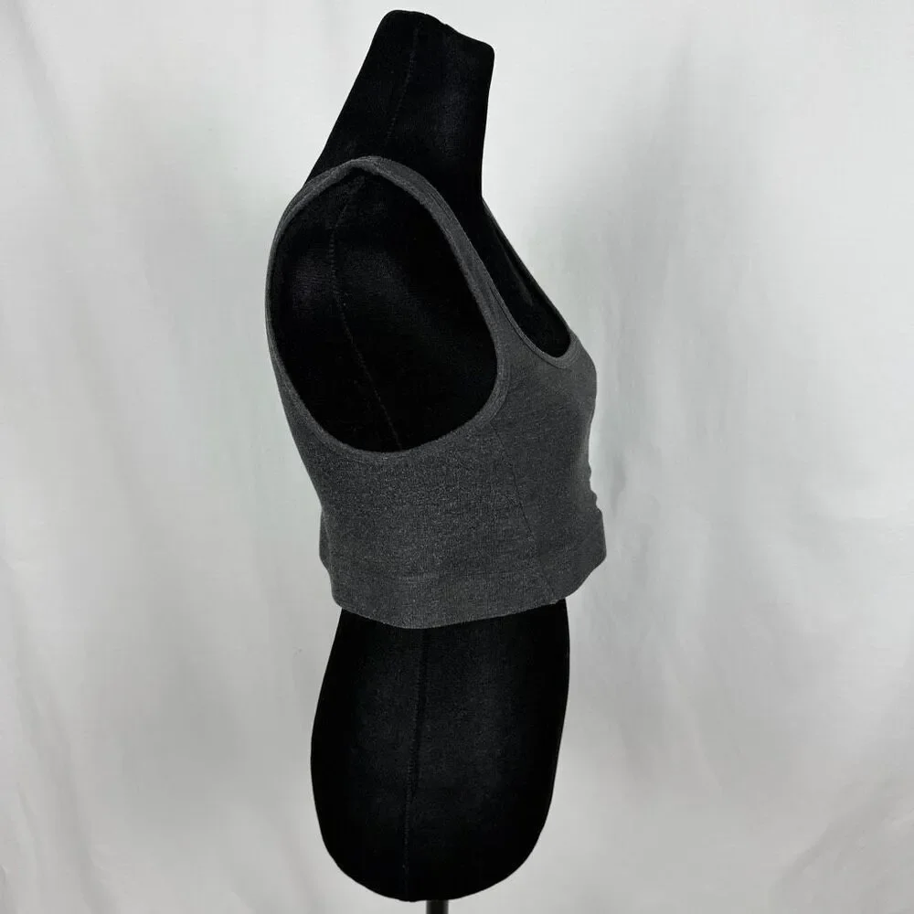 Aerie Gray Cotton Ribbed Sports Bra - Women’s XL‎